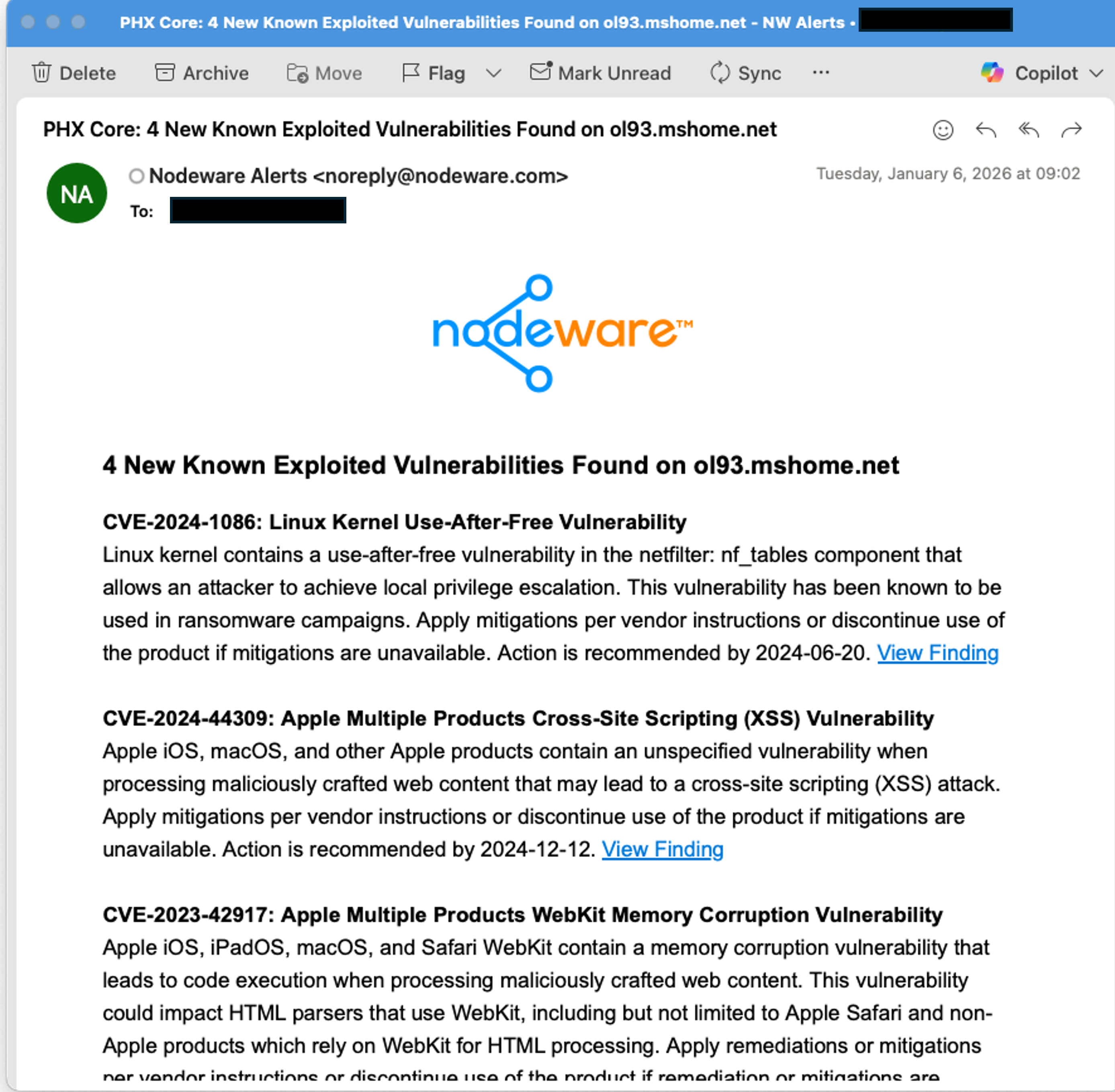 Known Exploited Vulnerability Email Alert.png